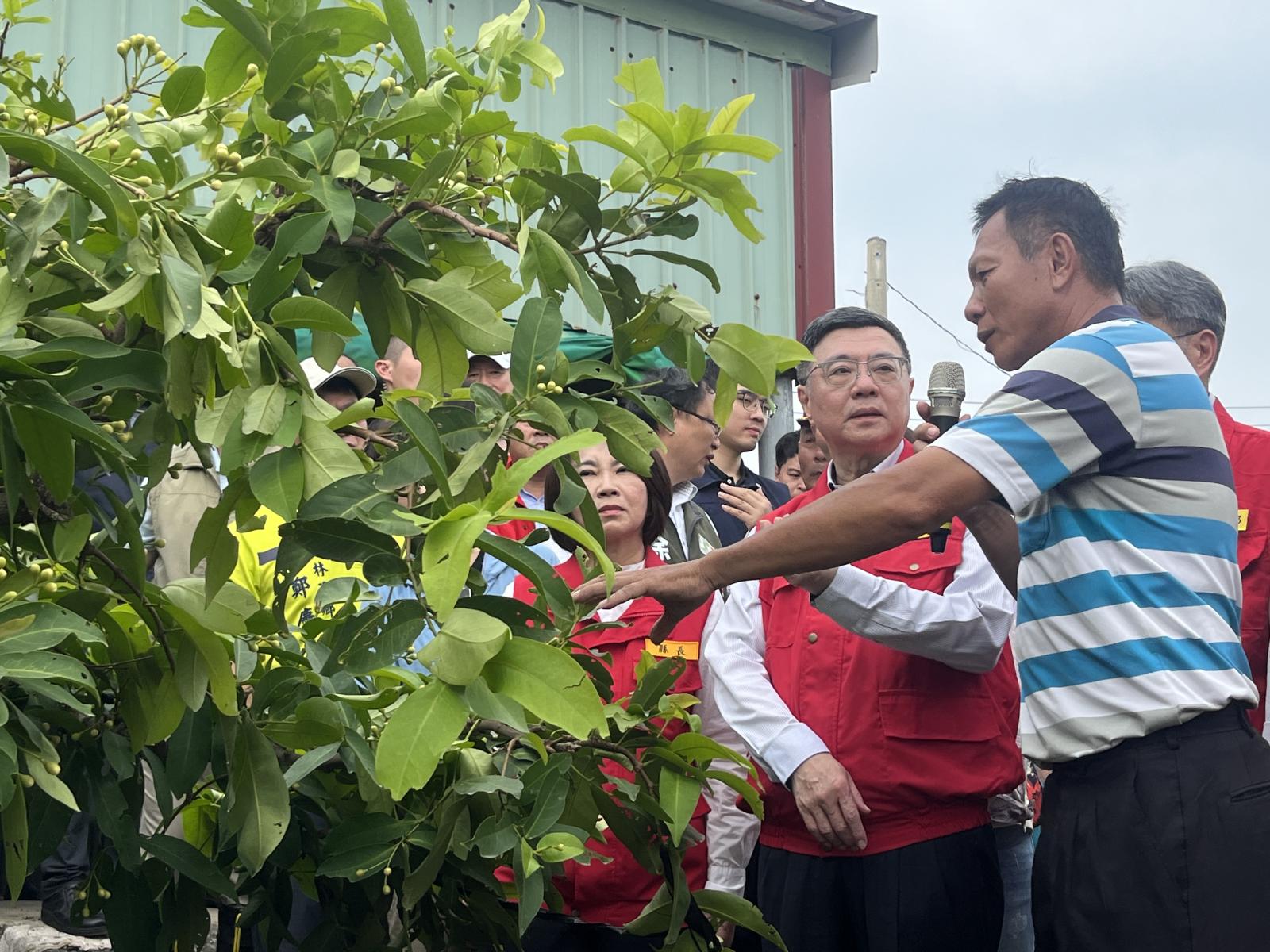 卓揆赴屏東佳冬視察災損情形